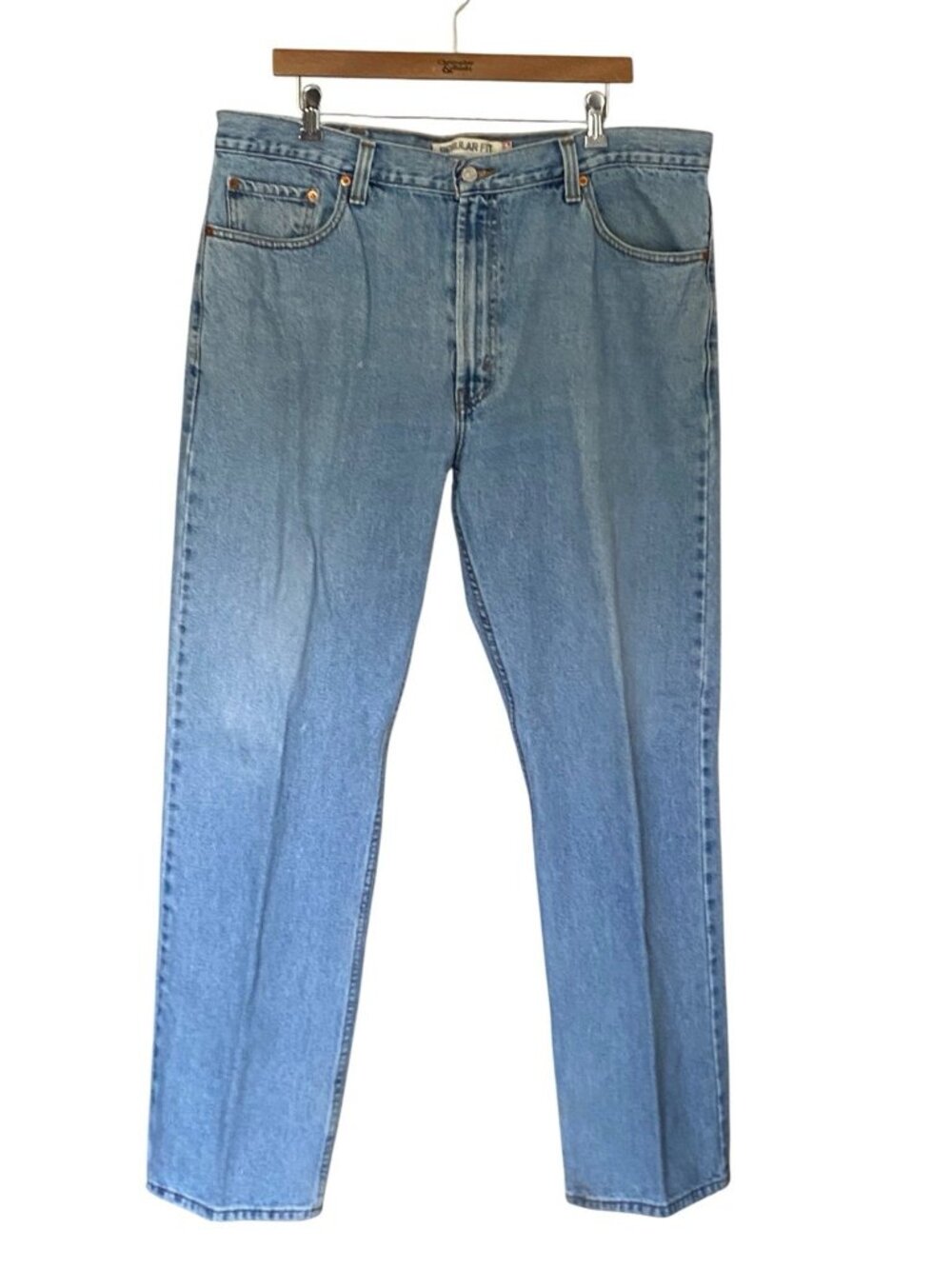 Levi's 505 Jeans Men's 40x33 Light Wash Straight Leg Red Tab Regular Fit